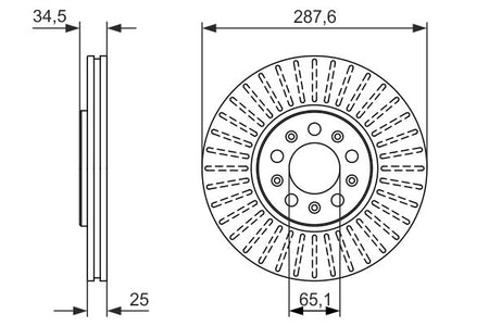Bosch 0986479914 Brake Disc - 5
