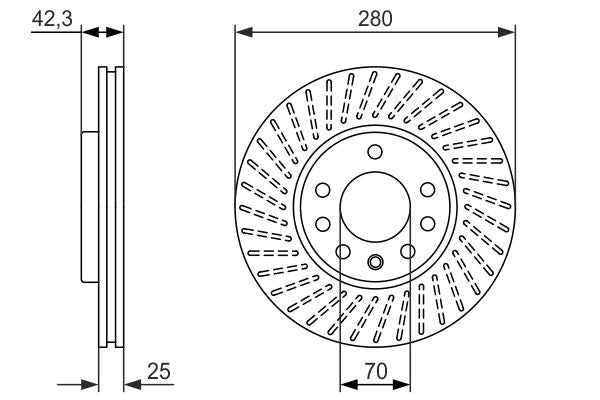 Bosch 0986479919 Brake Disc - 5