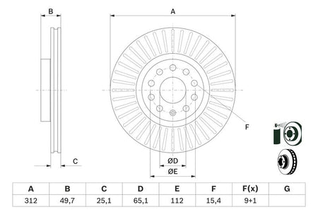 Bosch 0986479932 Brake Disc - 5