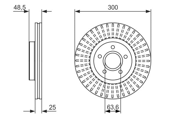 Bosch 0986479956 Brake Disc - 5