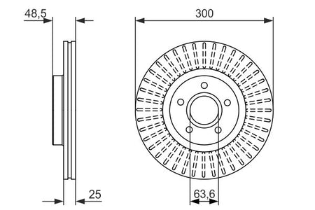 Bosch 0986479956 Brake Disc - 5