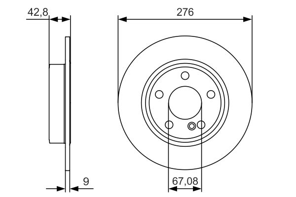 Bosch 0986479A03 Brake Disc - 5