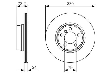 Bosch 0986479A06 Brake Disc - 5