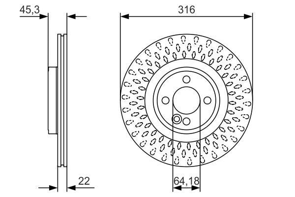 Bosch 0986479A07 Brake Disc - 5