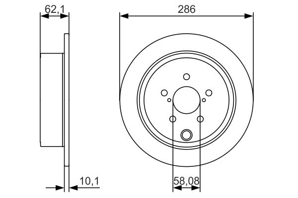Bosch 0986479A10 Brake Disc - 5