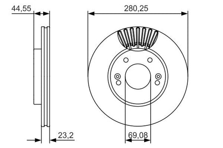 Bosch 0986479A12 Brake Disc - 5