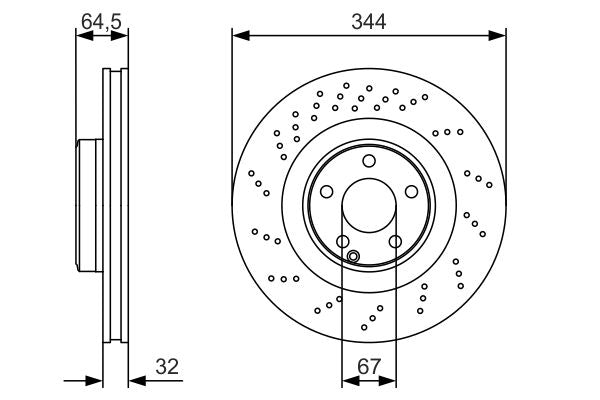 Bosch 0986479A17 Brake Disc - 5
