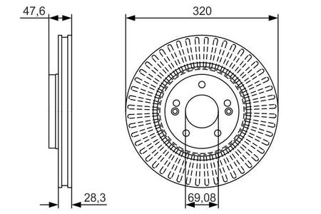 Bosch 0986479A21 Brake Disc - 5