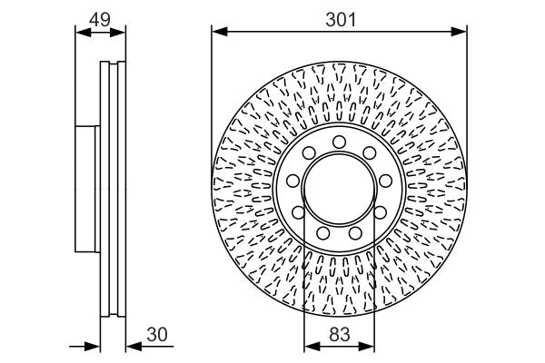 Bosch 0986479A23 Brake Disc - 5