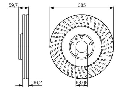Bosch 0986479A31 Brake Disc - 1