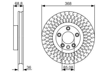 Bosch 0986479A33 Brake Disc - 5