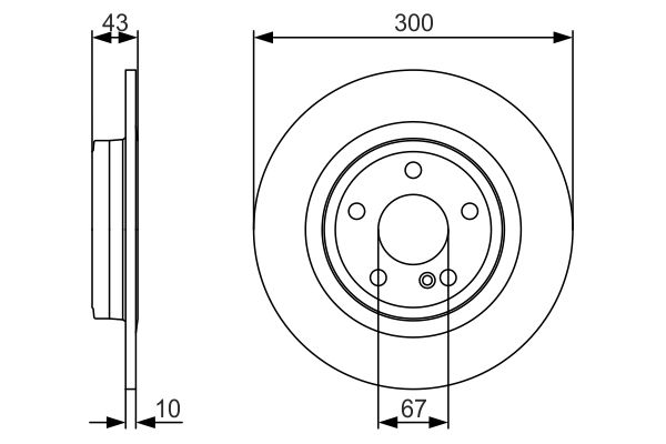 Bosch 0986479A38 Brake Disc - 5