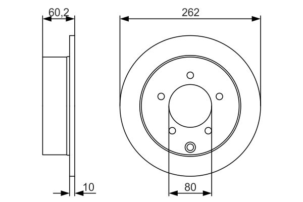 Bosch 0986479A41 Brake Disc - 5