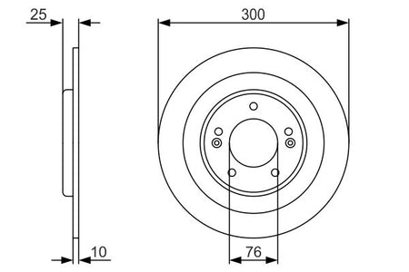 Bosch 0986479A46 Brake Disc - 5