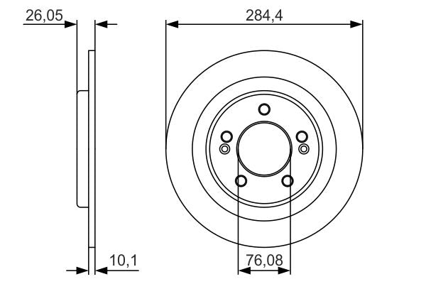Bosch 0986479A47 Brake Disc - 5