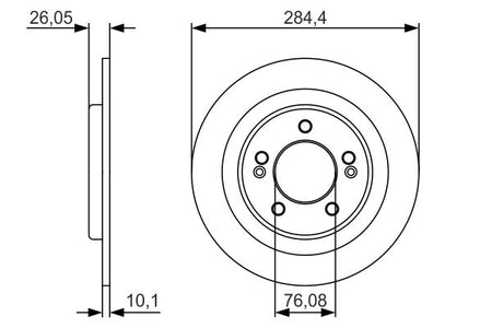Bosch 0986479A47 Brake Disc - 5