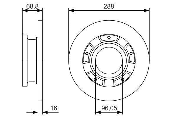 Bosch 0986479A50 Brake Disc - 5