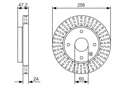 Bosch 0986479A54 Brake Disc - 5