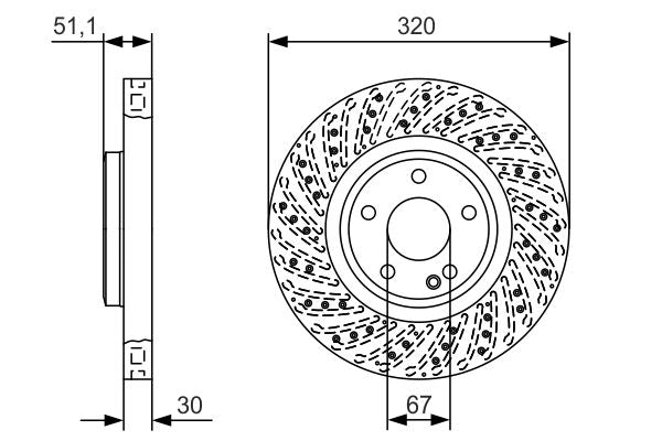 Bosch 0986479A60 Brake Disc - 5