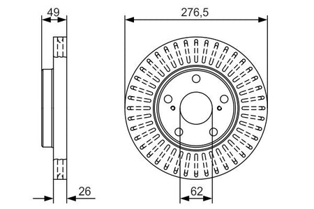Bosch 0986479A62 Brake Disc - 5