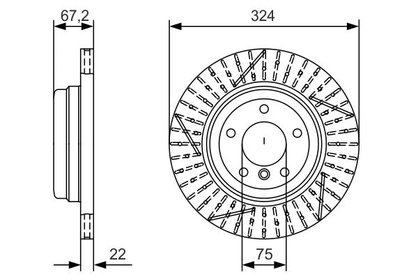 Bosch 0986479A78 Brake Disc - 5