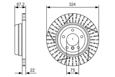 Bosch 0986479A78 Brake Disc - 5