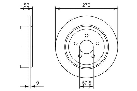Bosch 0986479A79 Brake Disc - 5