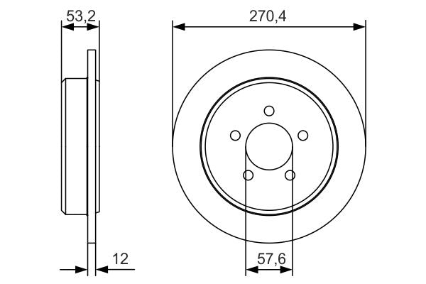 Bosch 0986479A80 Brake Disc - 5