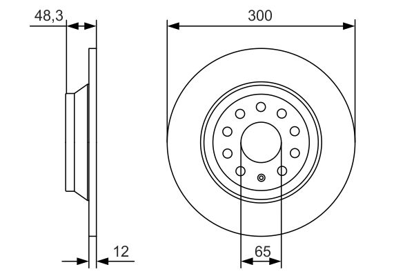 Bosch 0986479A84 Brake Disc - 5