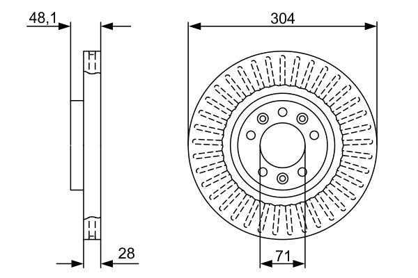 Bosch 0986479A89 Brake Disc - 5