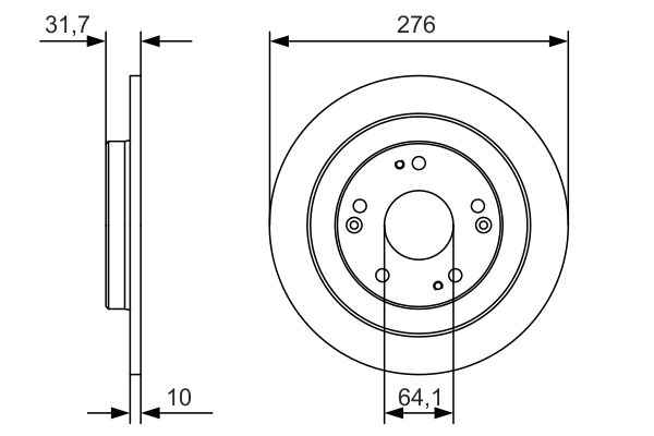 Bosch 0986479A92 Brake Disc - 5