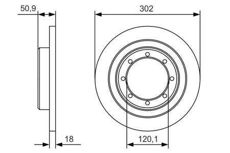 Bosch 0986479A93 Brake Disc - 5