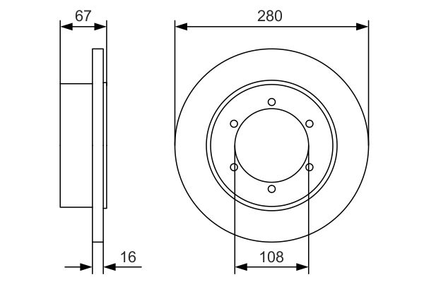 Bosch 0986479A94 Brake Disc - 5