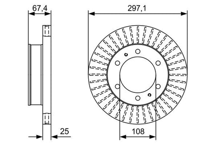 Bosch 0986479A96 Brake Disc - 5