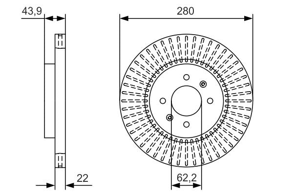 Bosch 0986479B05 Brake Disc - 5