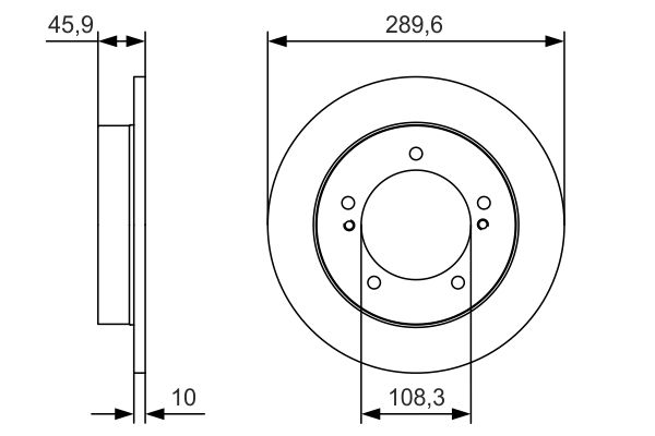 Bosch 0986479B09 Brake Disc - 5