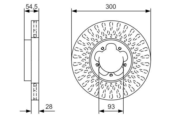 Bosch 0986479B11 Brake Disc - 5