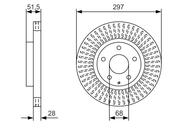 Bosch 0986479B15 Brake Disc - 5