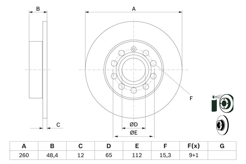 Bosch 0986479B78 Brake Disc - 5