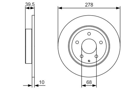 Bosch 0986479C22 Brake Disc - 5