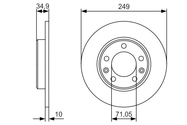 Bosch 0986479C23 Brake Disc - 5