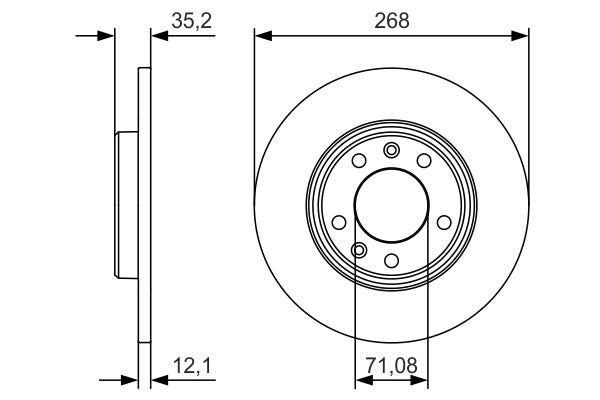 Bosch 0986479C24 Brake Disc - 5