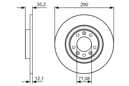 Bosch 0986479C25 Brake Disc - 5