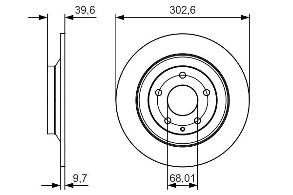 Bosch 0986479C28 Brake Disc - 5