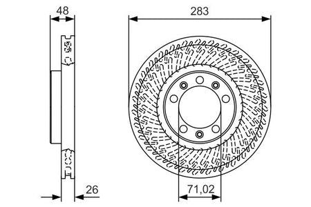 Bosch 0986479C33 Brake Disc - 5