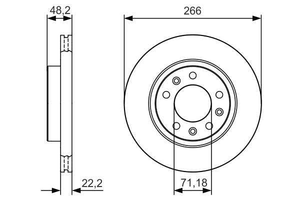 Bosch 0986479C34 Brake Disc - 5