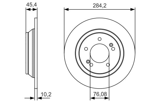 Bosch 0986479C39 Brake Disc - 5