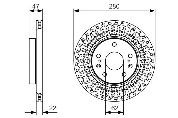 Bosch 0986479C40 Brake Disc - 5
