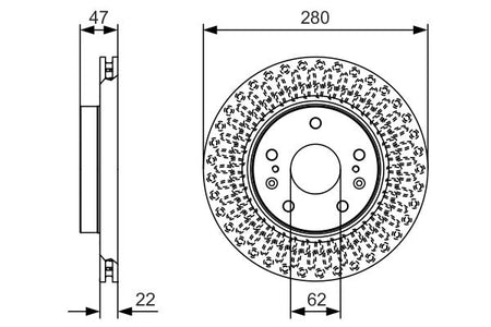 Bosch 0986479C40 Brake Disc - 5