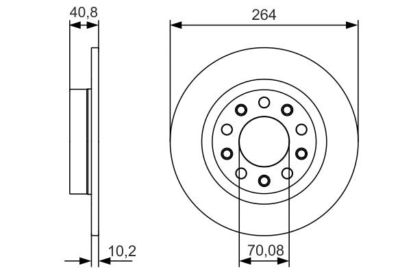 Bosch 0986479C41 Brake Disc - 5